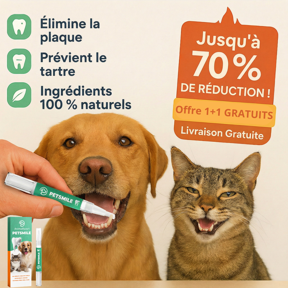 PetSmile™ | Dites adieu à la plaque dentaire et à la mauvaise haleine!